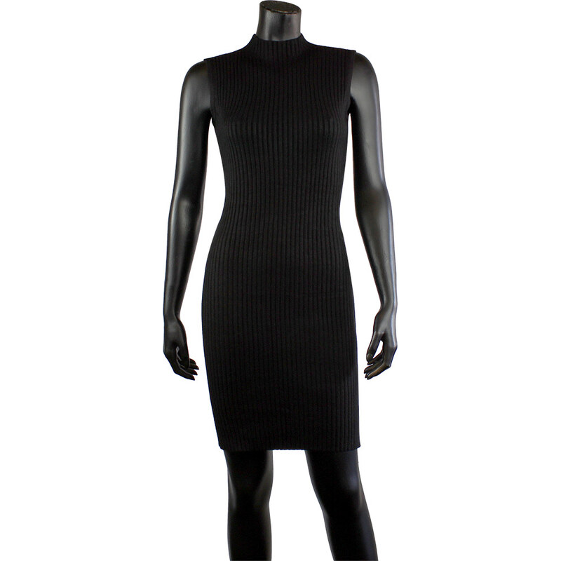 Pletené šaty + svetr Donna 94354 černé
