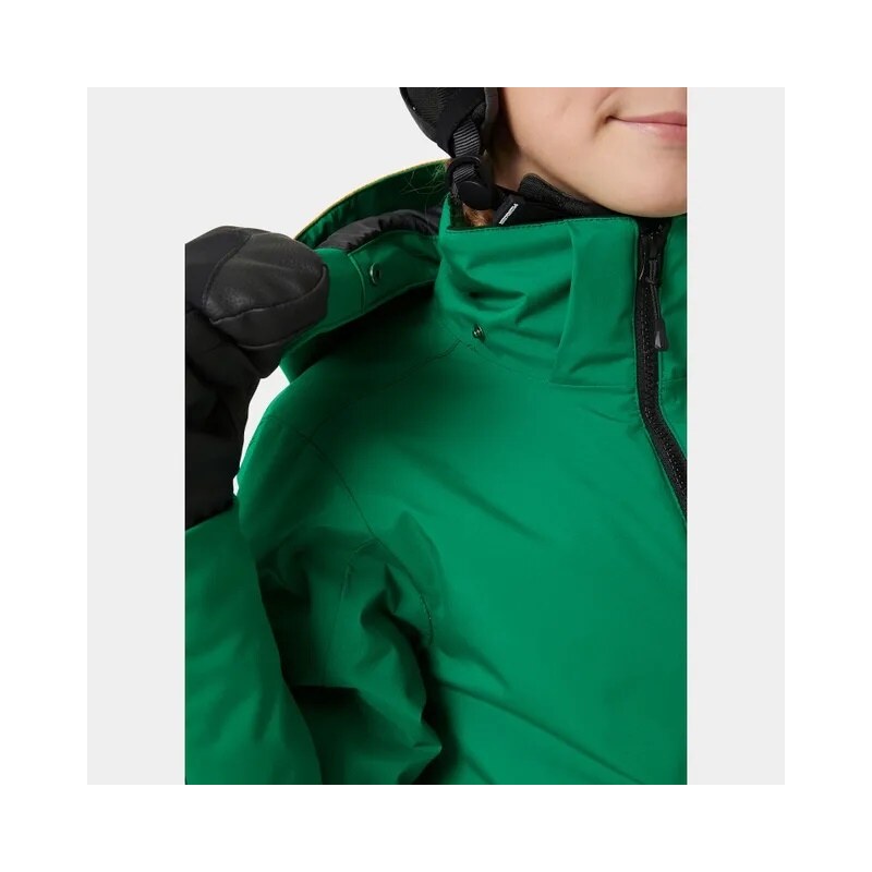 Helly Hansen Quest Jacket JR Malachite dětská lyžařská bunda zelená/oranžová 164/14 let