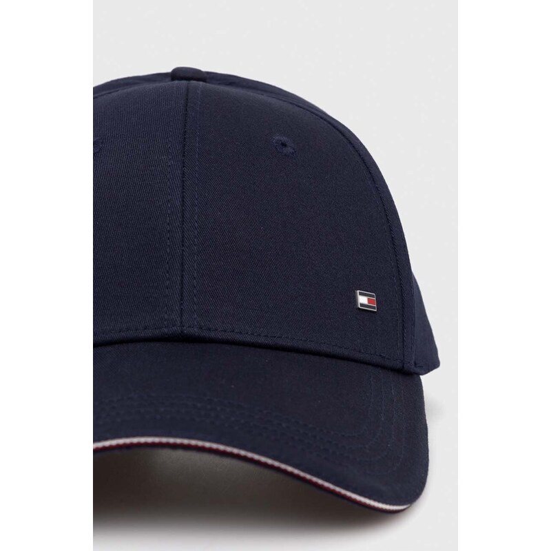 Bavlněná baseballová čepice Tommy Hilfiger tmavomodrá barva