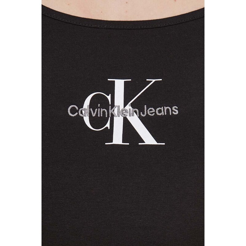 Šaty Calvin Klein Jeans černá barva, mini