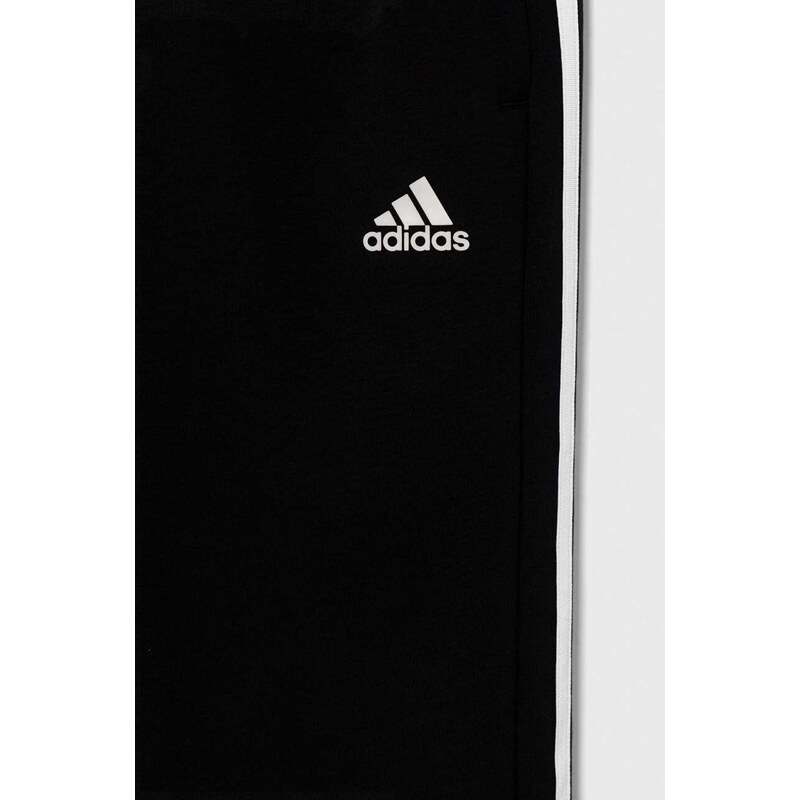 Dětské tepláky adidas černá barva, s aplikací