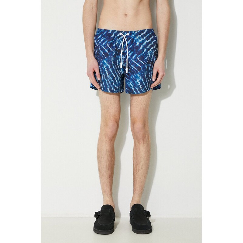 Plavkové šortky Marcelo Burlon Aop Sound Waves Swim Short CMFA003S24FAB0024501