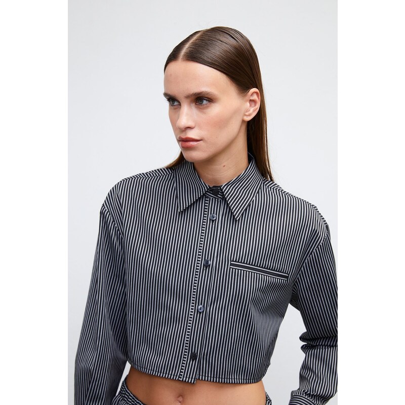 VATKALI Poplin cropped shirt