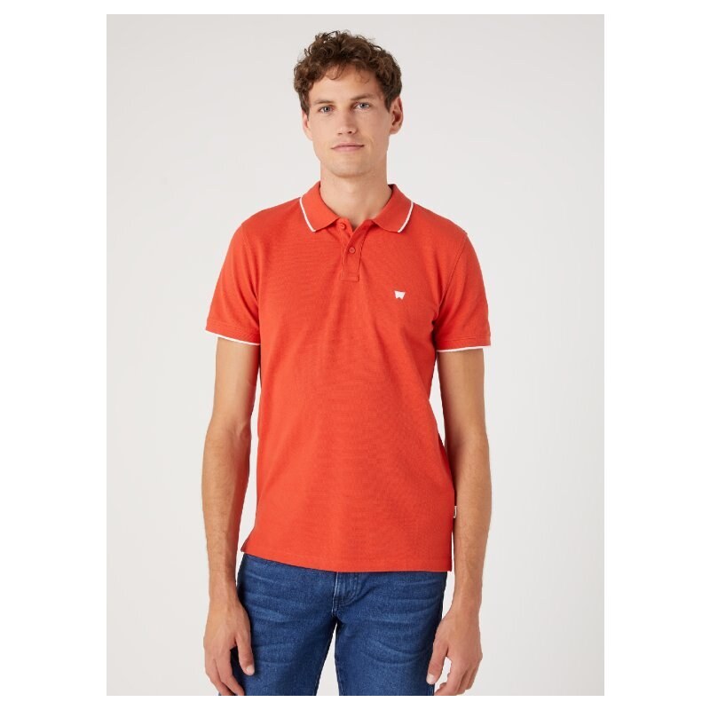 Pánská POLOKOŠILE WRANGLER W7BHK4R41 POLO SHIRT Paprika