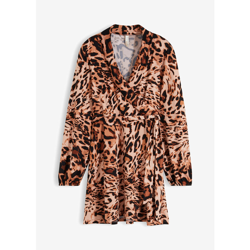 bonprix Šaty s leopardím potiskem Černá