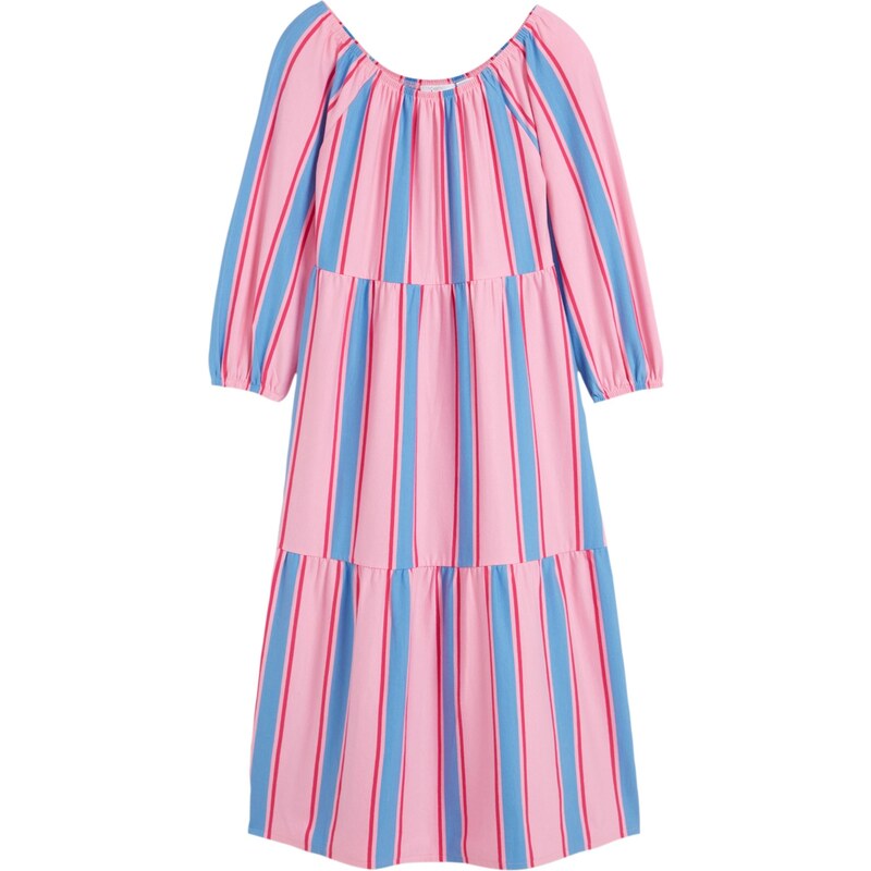 bonprix Dívčí žerzejové šaty s organickou bavlnou Růžová