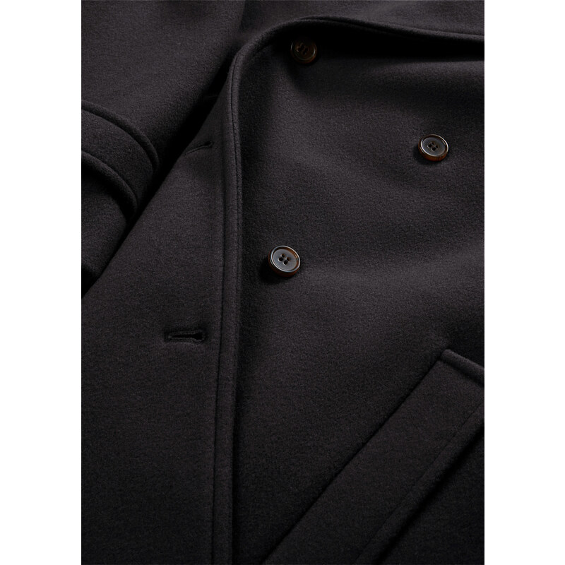 bonprix Premium blejzrový kabát s podílem vlny Černá