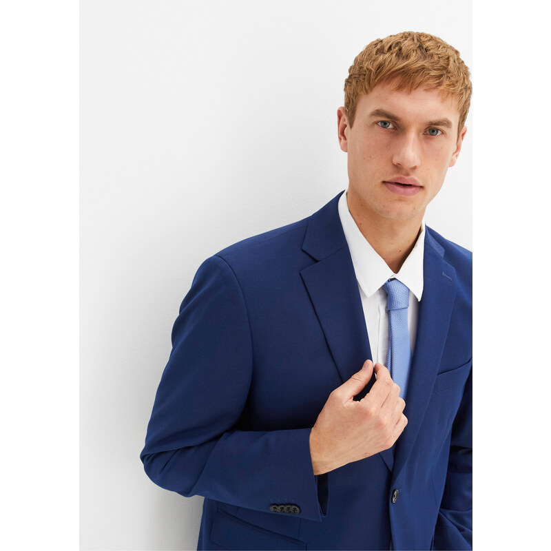 bonprix Oblek ve střihu Regular Fit (3dílná souprava): sako, kalhoty kravata Modrá