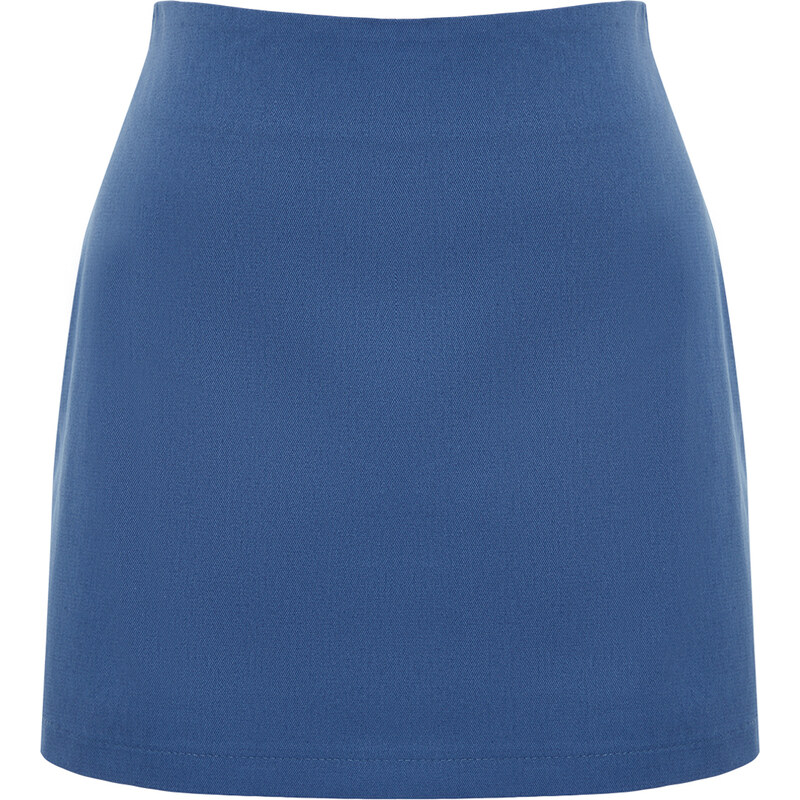 Trendyol Indigo High Waist A-Line Mini Woven Skirt