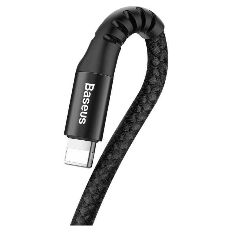 Datový kabel Baseus Fish Eye Spring USB / Lightning 1M 2A černý (CALSR-01)