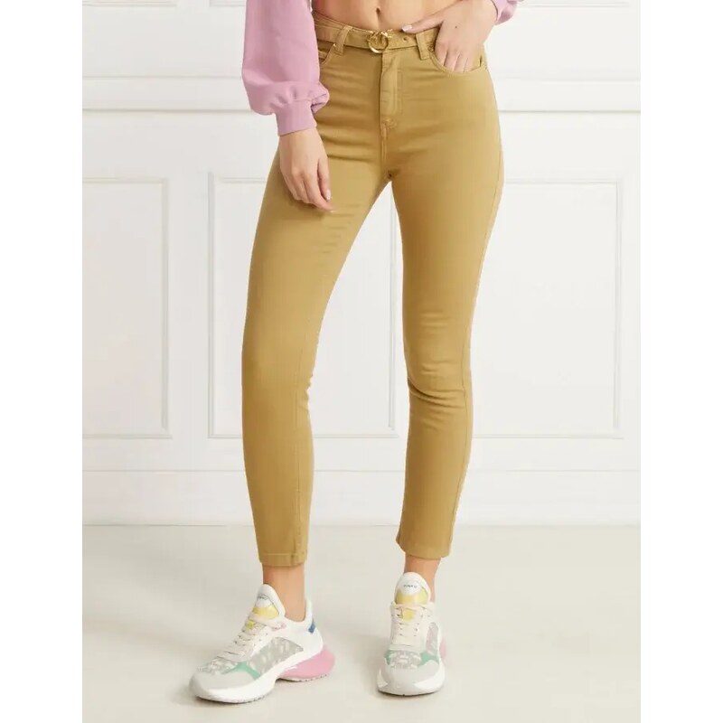 Pinko Kalhoty s páskem SUSAN | Skinny fit | denim