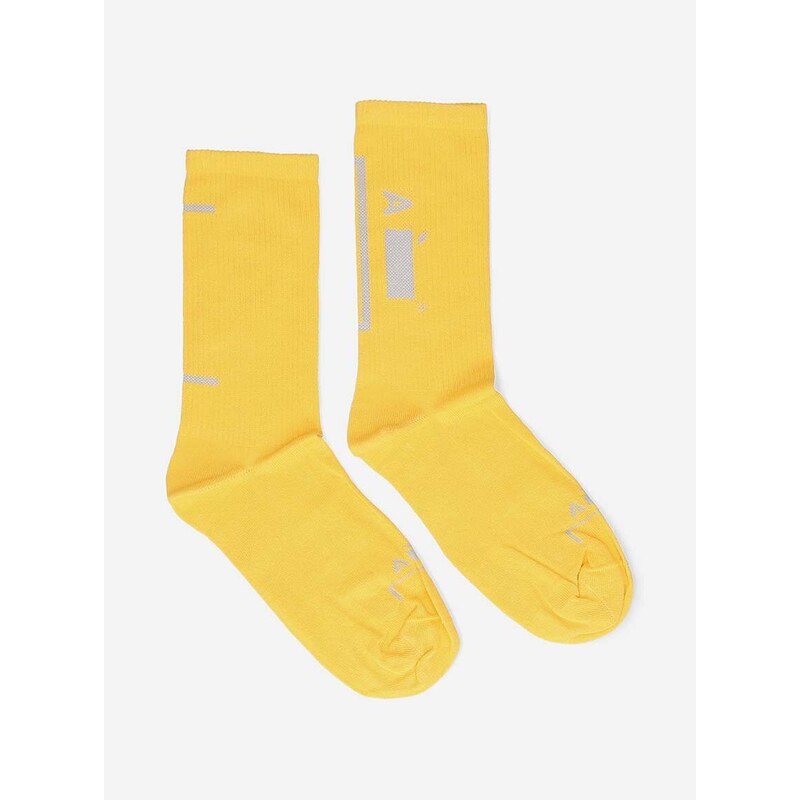 Ponožky A-COLD-WALL* Barcket Sock žlutá barva, ACWMSK027-WHITE