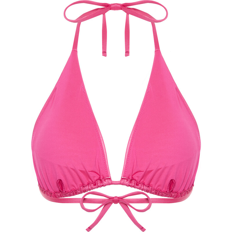 Trendyol Fuchsia Triangle Bikini Top