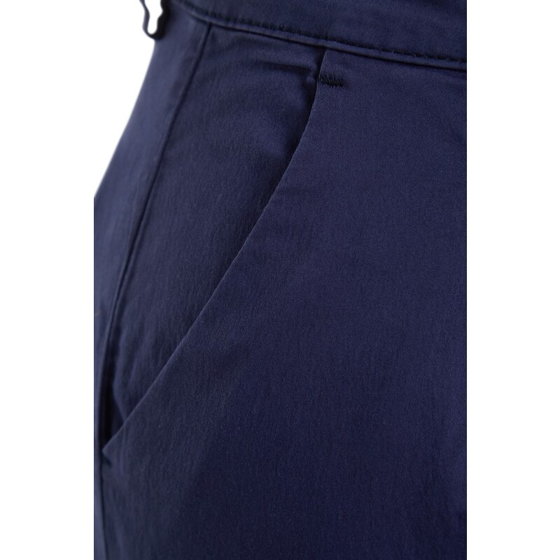 Trendyol Navy Pleat Detailní rovné džíny s vysokým pasem