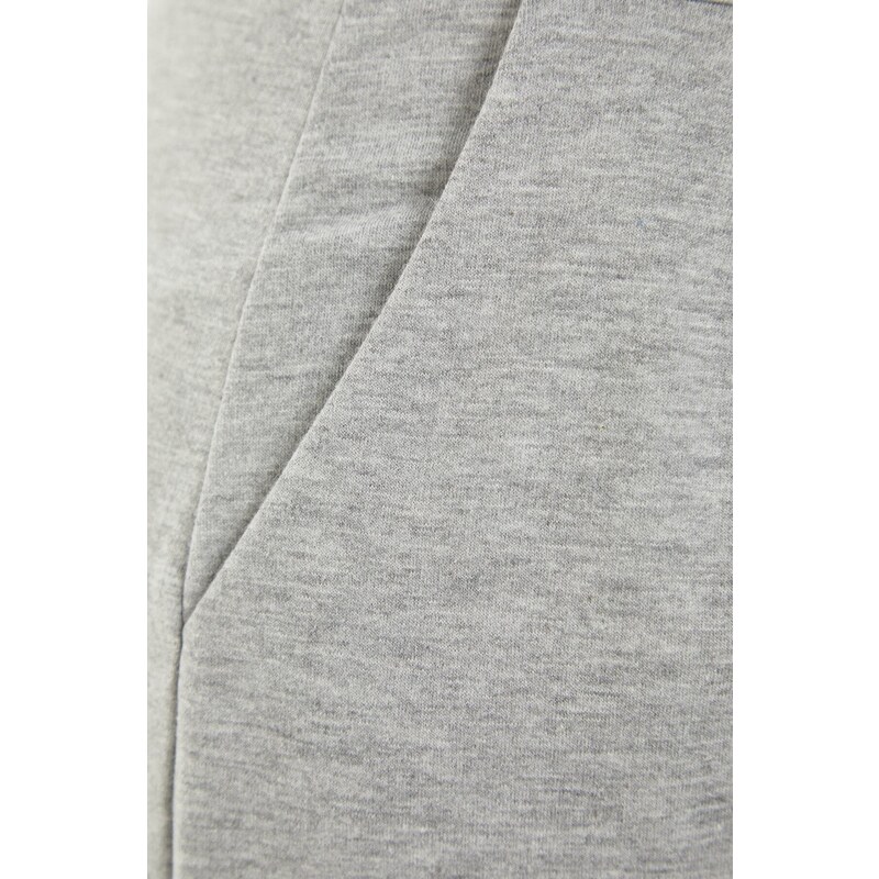 Trendyol šedá melanžová záhyb Detailní uvolněný / pohodlný střih Pletené kalhoty s vysokým pasem