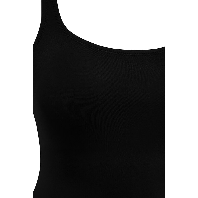 Trendyol Black Low Back Regular Swimsuit
