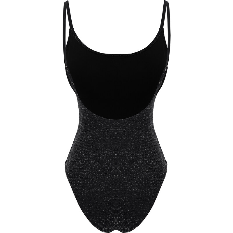 Trendyol Black Silvery Regular Swimsuit