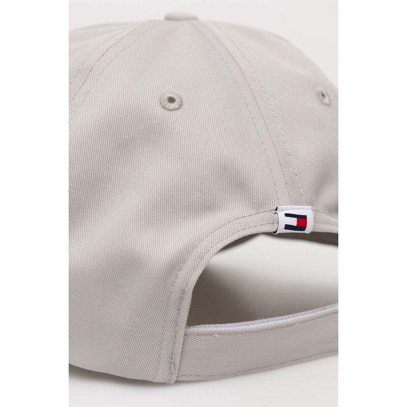 Bavlněná baseballová čepice Tommy Jeans šedá barva