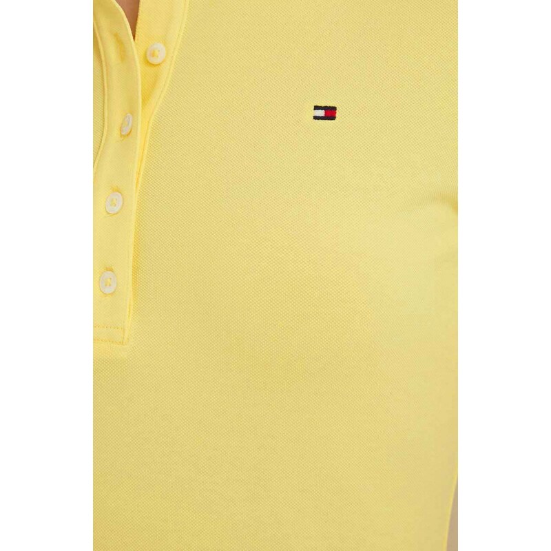 Šaty Tommy Hilfiger žlutá barva, mini