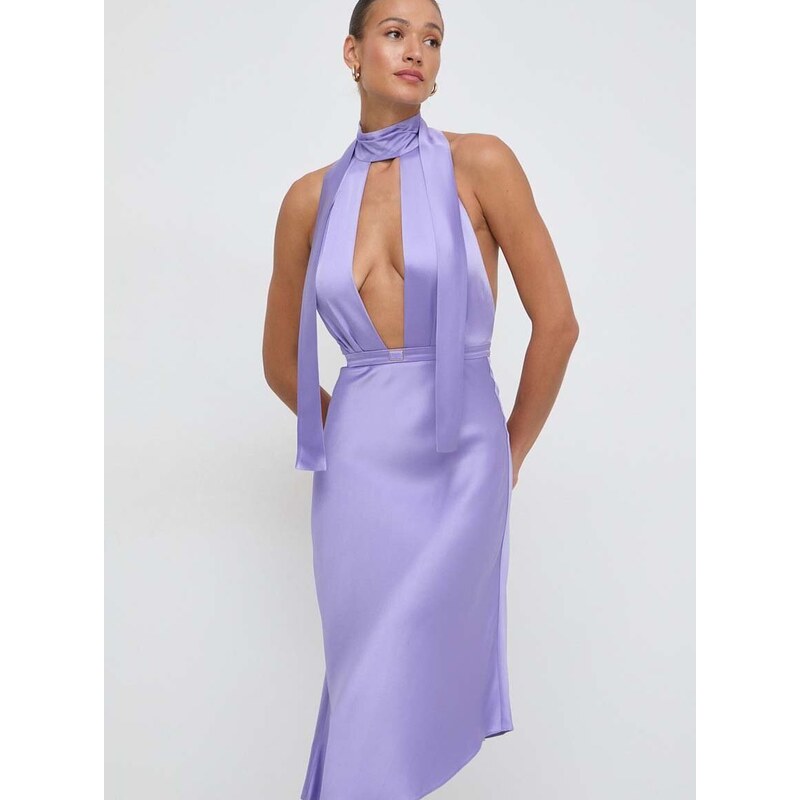 Šaty Elisabetta Franchi fialová barva, mini, AB58042E2