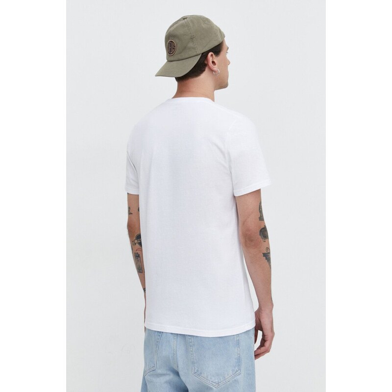 Bavlněné tričko Hollister Co. 5-pack bílá barva