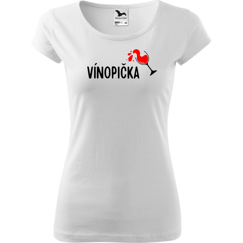 Fenomeno Dámské tričko Vínopička - bílé