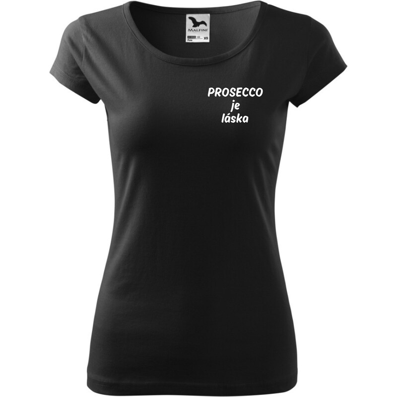 Fenomeno Dámské tričko Prosecco je láska - černé