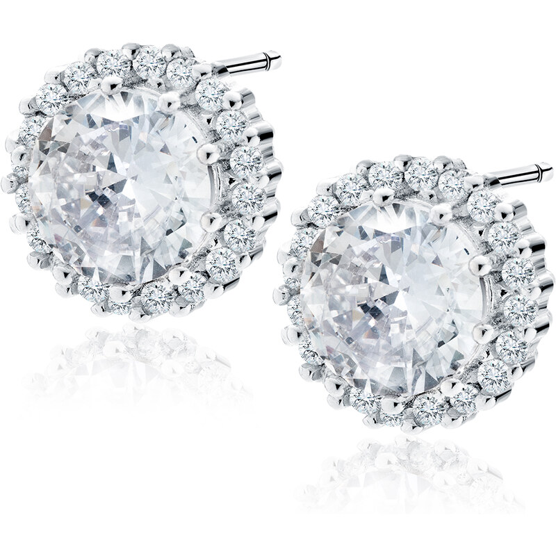 SYLVIENE Stříbrné náušnice LUXURY 10 mm 89709532