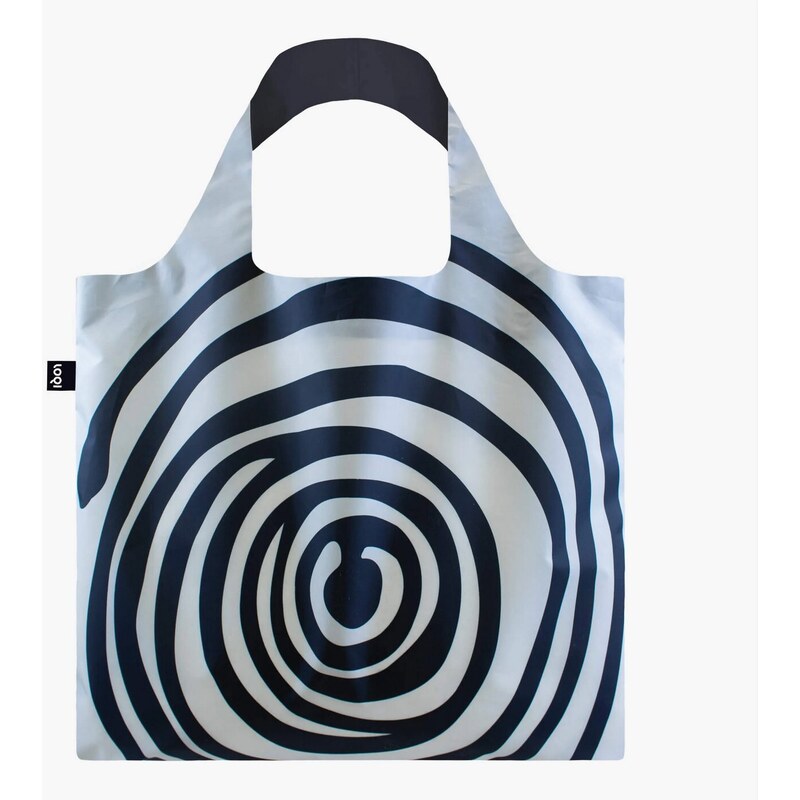 Skládací nákupní taška LOQI LOUISE BOURGEOIS Spirals Black