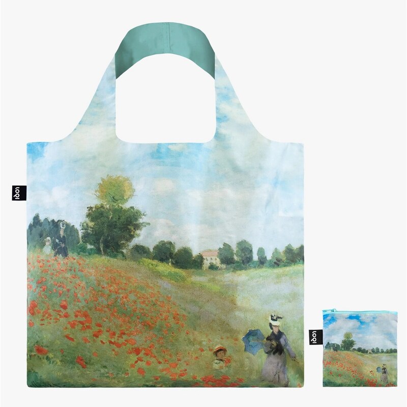 Skládací nákupní taška LOQI CLAUDE MONET Wild Poppies