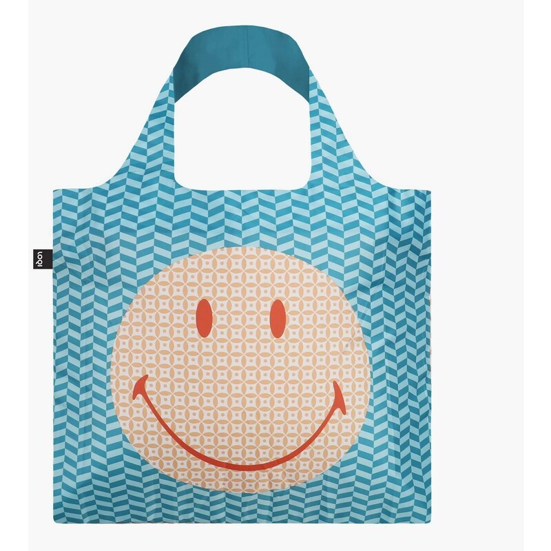 Skládací nákupní taška LOQI SMILEY Geometric