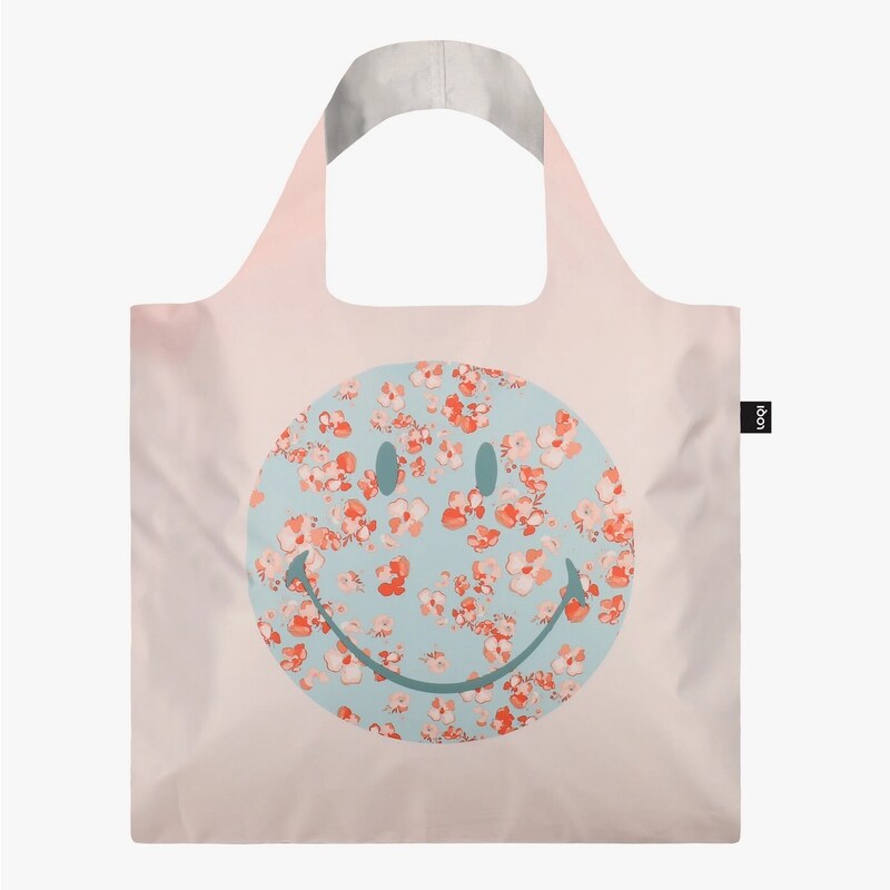 Skládací nákupní taška LOQI SMILEY Blossom