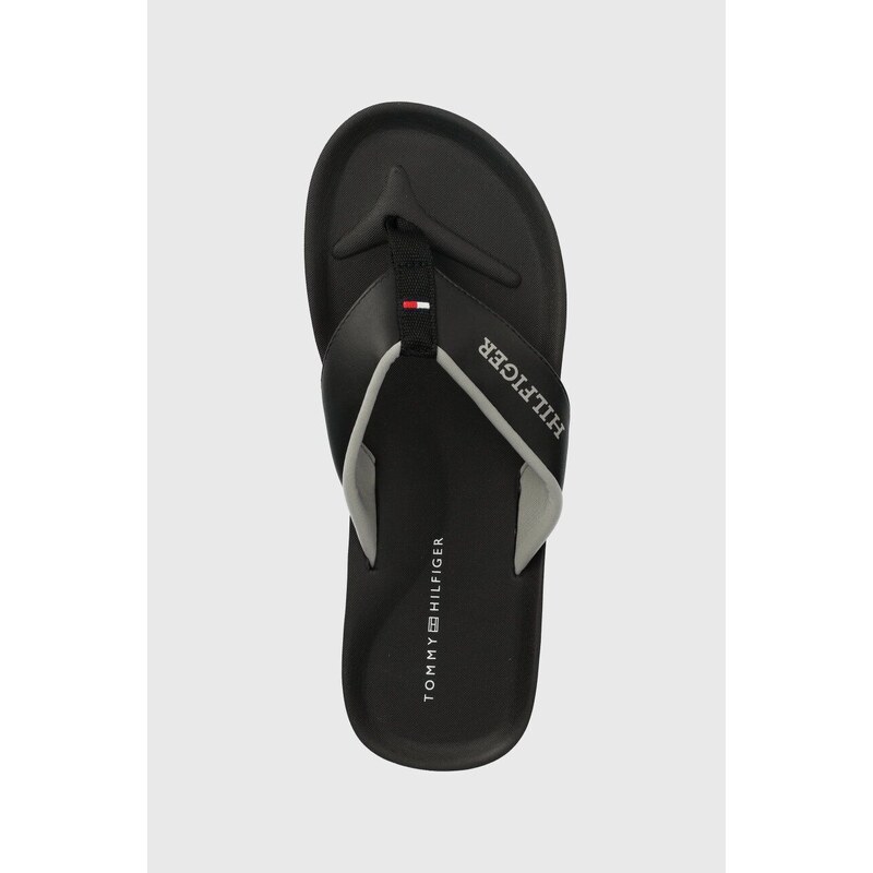 Žabky Tommy Hilfiger COMFORT BEACH SANDAL pánské, černá barva, FM0FM05029