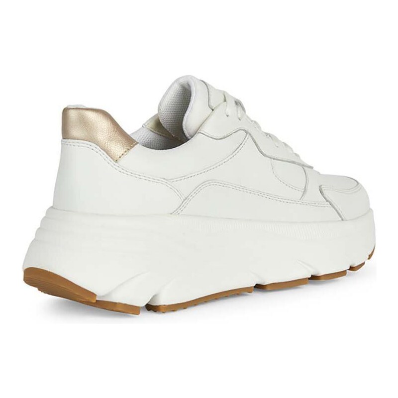 Kožené sneakers boty Geox D DIAMANTA bílá barva, D45UFB 085NF C1327