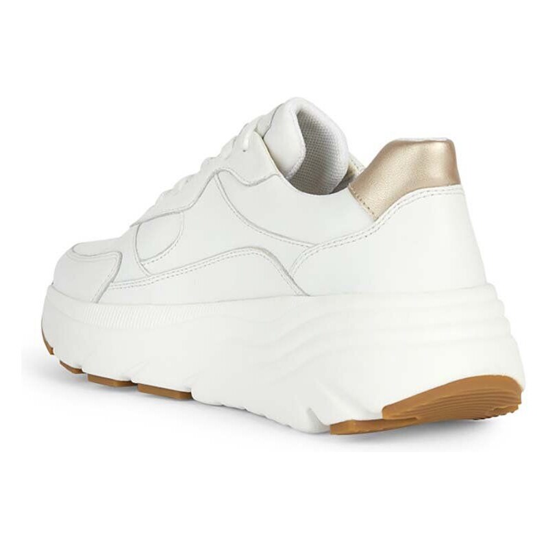 Kožené sneakers boty Geox D DIAMANTA bílá barva, D45UFB 085NF C1327