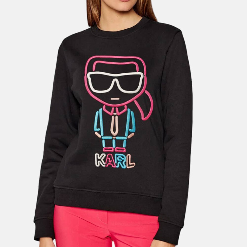 Dámská černá mikina Karl Lagerfeld Jelly Logo 55700