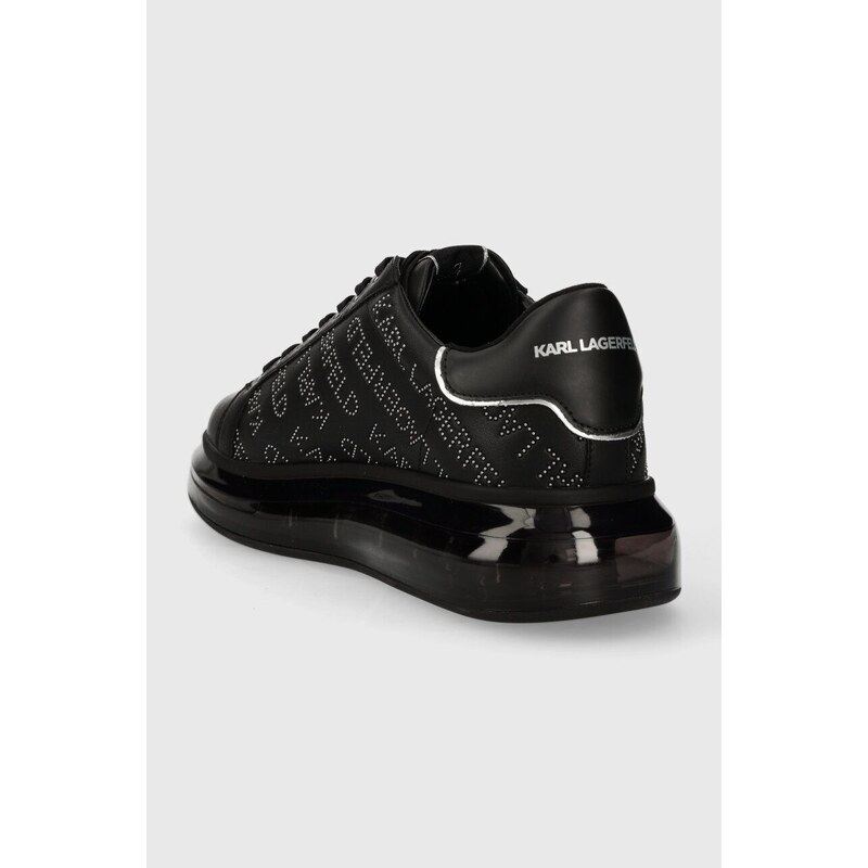 Kožené sneakers boty Karl Lagerfeld KAPRI KUSHION černá barva, KL52671