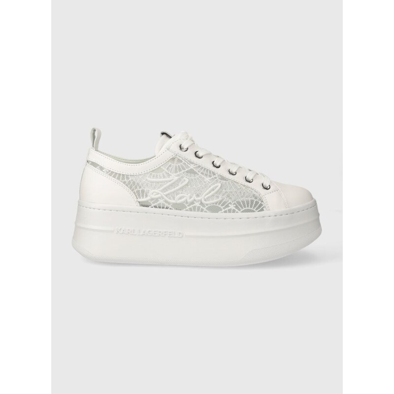Sneakers boty Karl Lagerfeld KOBO III bílá barva, KL65028