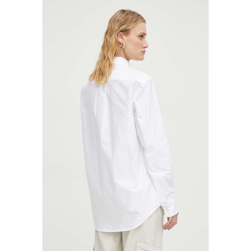 Bavlněná košile Mercer Amsterdam The Oxford bílá barva, regular, s límečkem button-down, MEAP241005