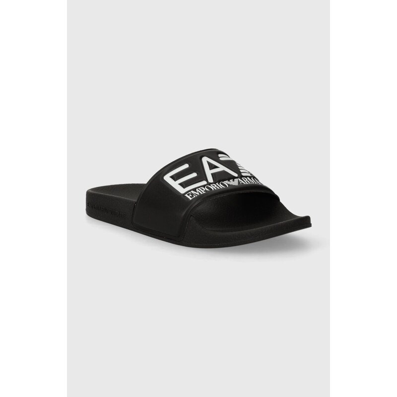 Dětské pantofle EA7 Emporio Armani černá barva