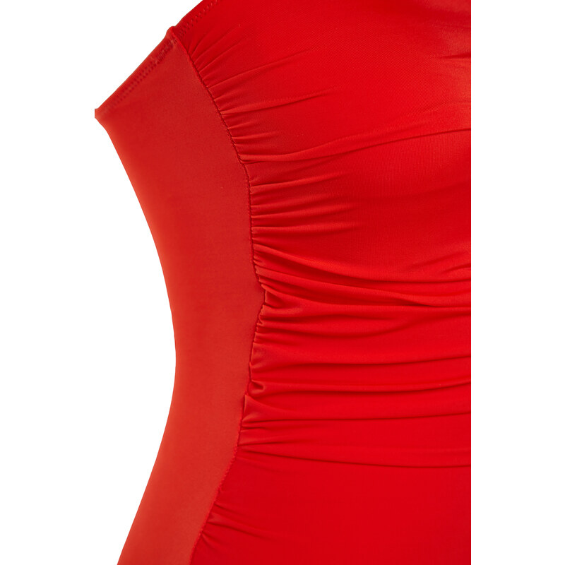 Trendyol Red Strapless Regular Swimsuit