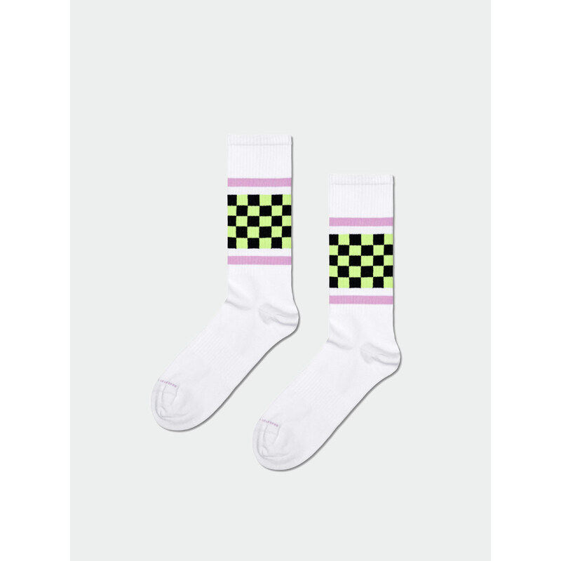 Happy Socks Checked Stripe (white)bílá