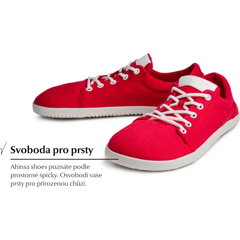 Ahinsa shoes Dámské barefoot tenisky Vida Hemp Red