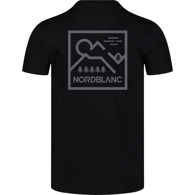 Nordblanc Černé pánské bavlněné tričko SEAL