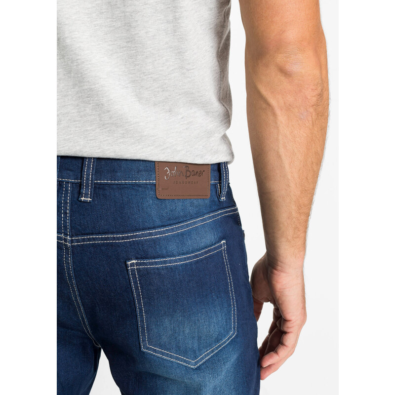 bonprix Strečové džíny Regular Fit, Bootcut Modrá