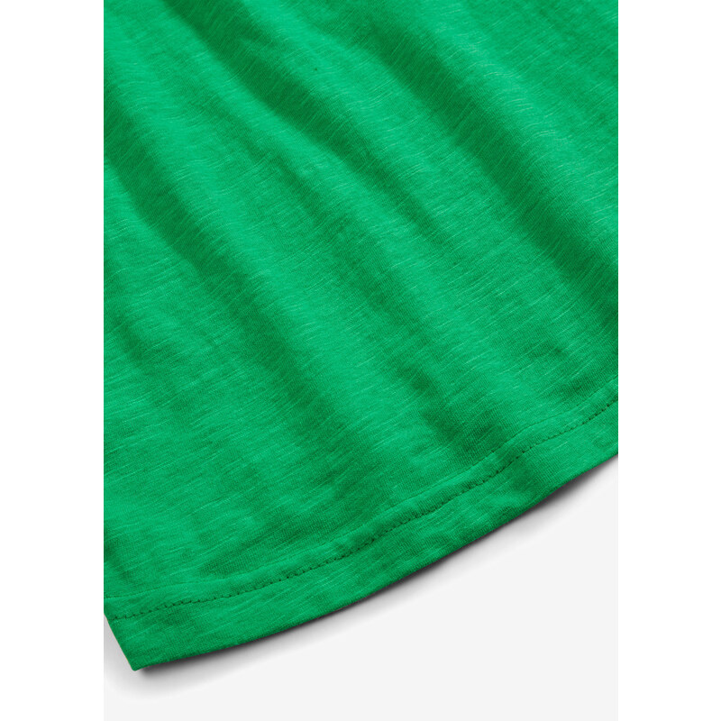 bonprix Tričko s dírkovaným vzorem Zelená