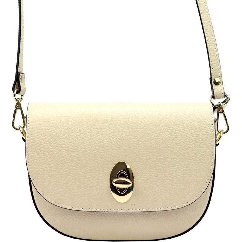 Kožená crossbody kabelka Luka 20-069 světle béžová 87397096