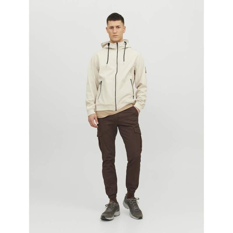 Béžová pánská softshellová bunda Jack & Jones Basic - Pánské