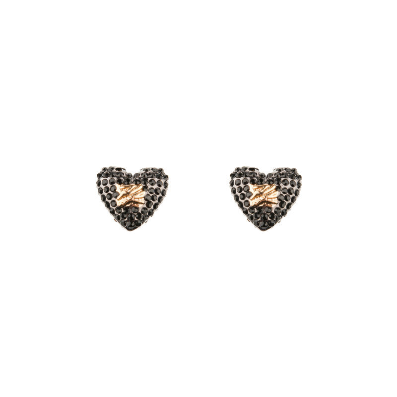 NÁUŠNICE KARL LAGERFELD K/HEART STUDS PAVE