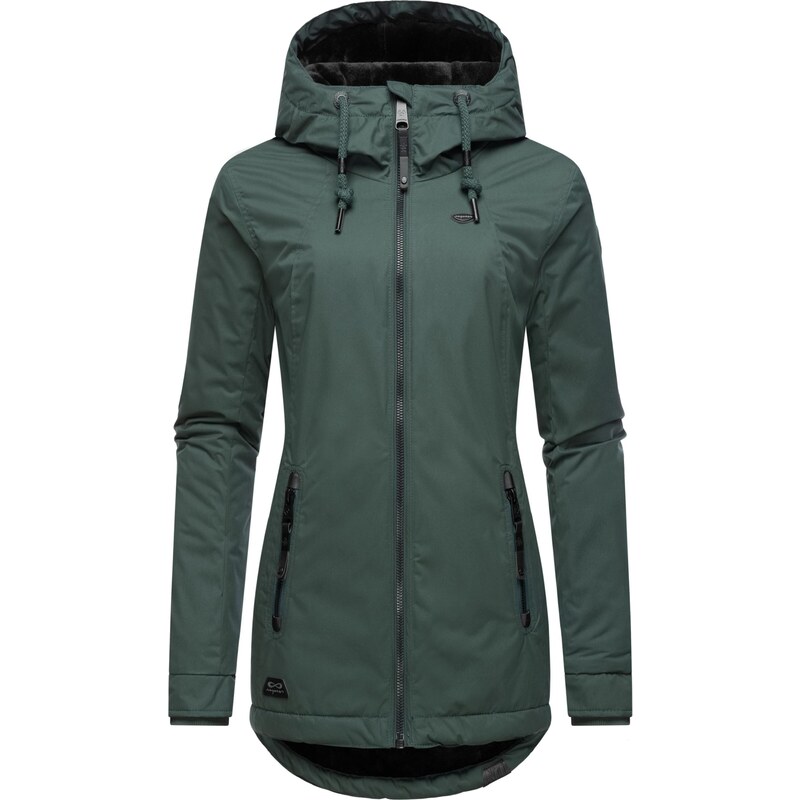 Ragwear Zimní bunda Zuzka tmavě zelená